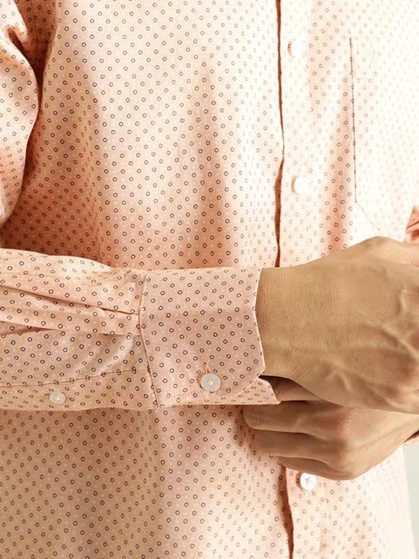 Indian Terrain Men All Over Print Orange Shirt